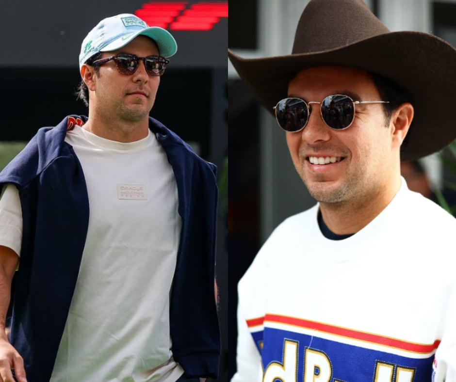 sergio perez in the formula 1 paddock