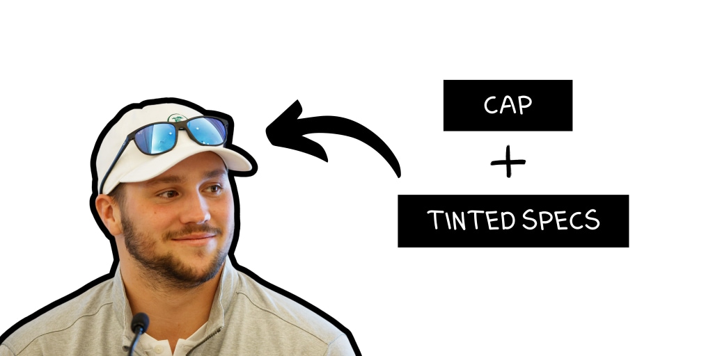 specs on top of the hat Josh Allen style