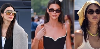 Kendall Jenner Sunglasses: The Top Styles and Affordable Alternatives Kendall Jenner Sunglasses collage showing aviator, slim rectangular, and oval sunglasses styles.