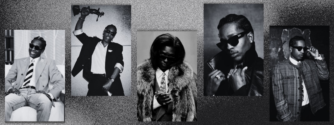 ASAP Rocky Header A gallery of pictures of hit American rapper ASAP Rocky wearing his iconic sunglasses.