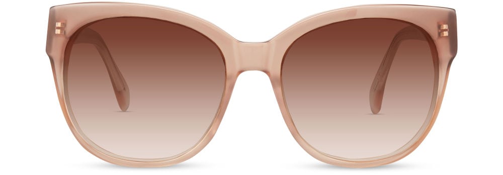 franke in milky mauve frame cat eye sunglasses for women