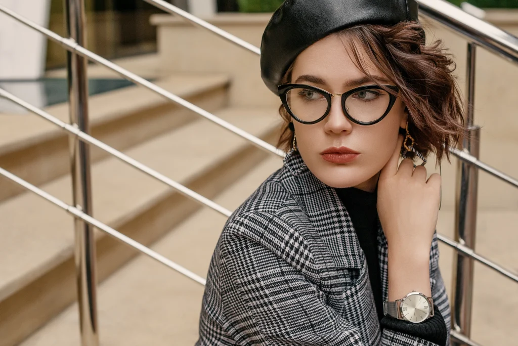 cat-eye glasses