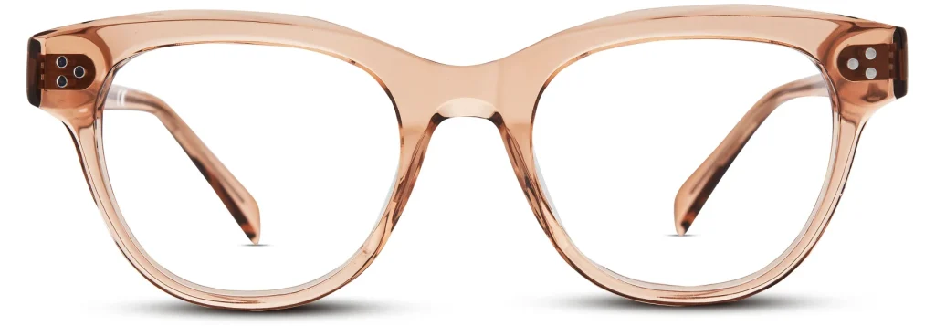 Magnolia Apricot Crystal cat eye eyeglasses